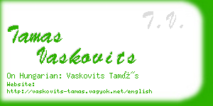 tamas vaskovits business card